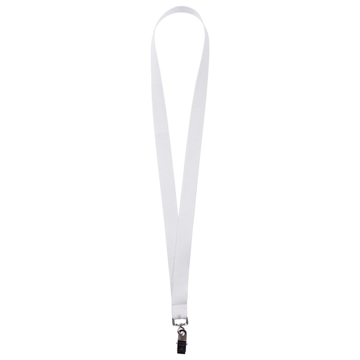 Лента для бейджа Neckband, белая для нанесения логотипа