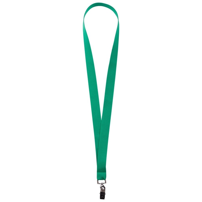 Лента для бейджа Neckband, зеленая для нанесения логотипа