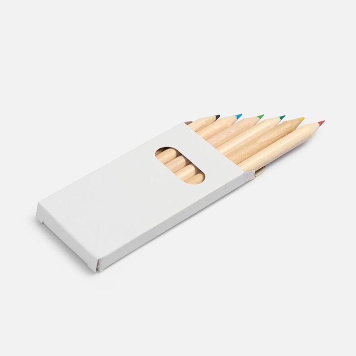 Набор цветных карандашей Pencilvania Mini, белый для нанесения логотипа