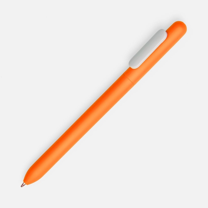 Ручка шариковая Swiper Soft Touch, неоново-оранжевая с белым для нанесения логотипа