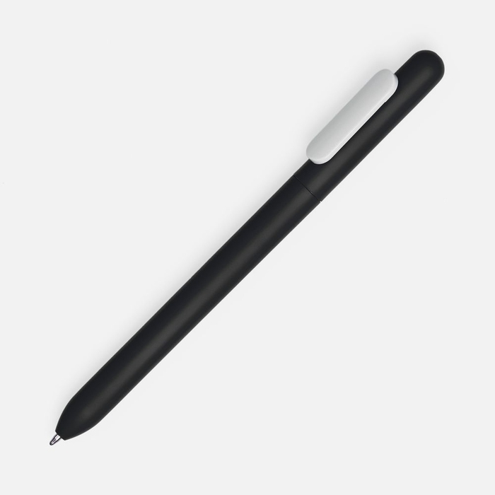 Ручка шариковая Swiper Soft Touch, черная с белым для нанесения логотипа