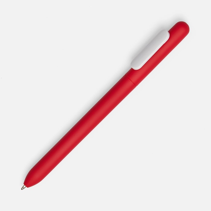 Ручка шариковая Swiper Soft Touch, красная с белым для нанесения логотипа