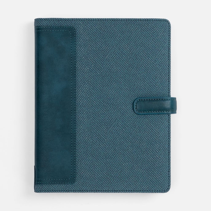 Ежедневник-органайзер Twill, недатированный, синий для нанесения логотипа
