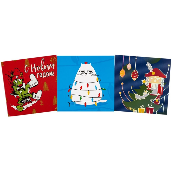 Набор Warmest Wishes: 3 открытки с конвертами для нанесения логотипа