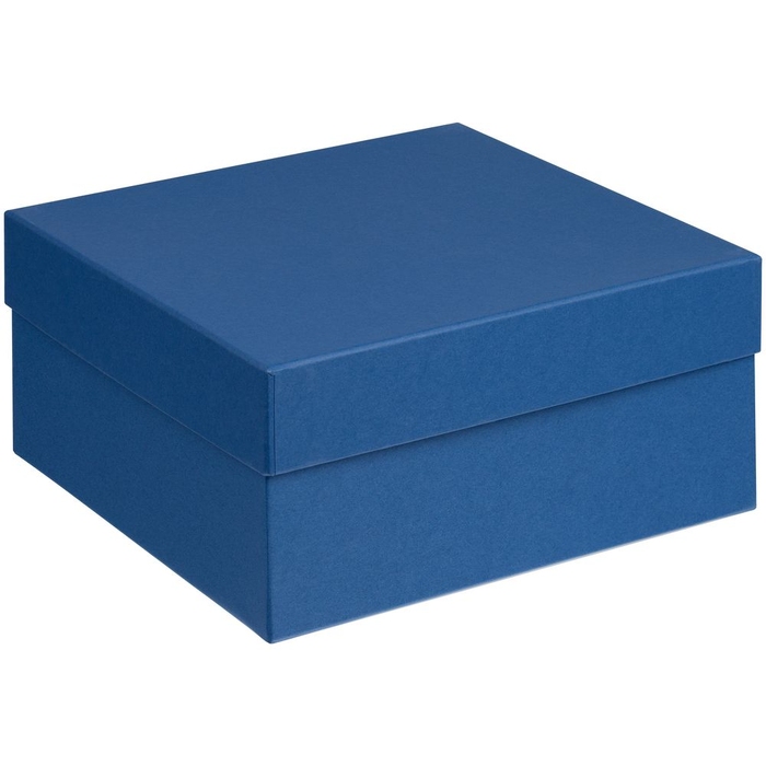 Коробка Satin, большая, синяя для нанесения логотипа