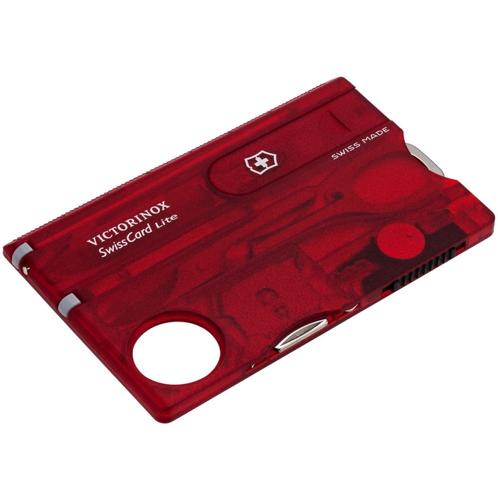 Набор инструментов SwissCard Lite, красный для нанесения логотипа