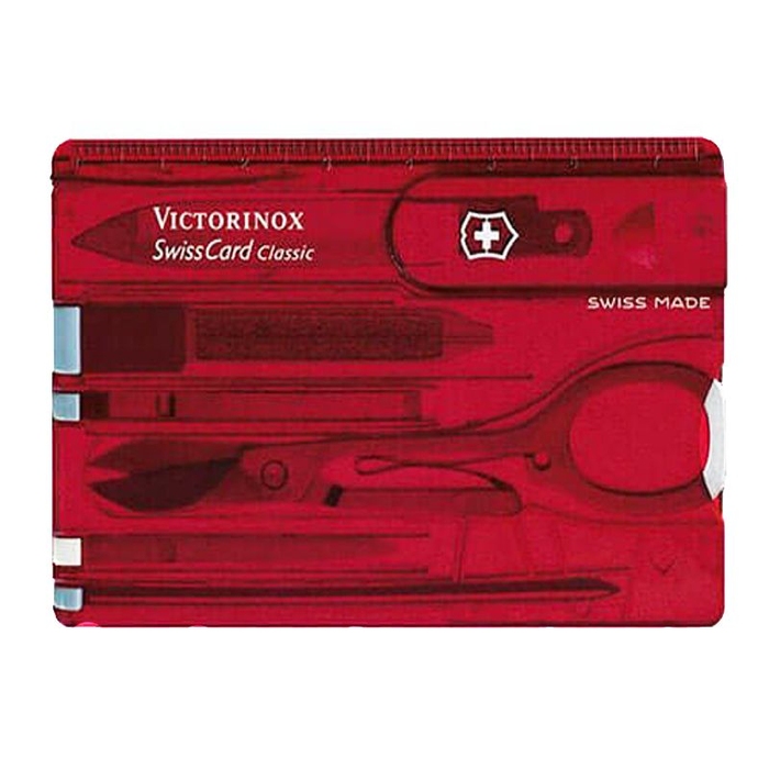 Набор инструментов SwissCard, полупрозрачный красный для нанесения логотипа