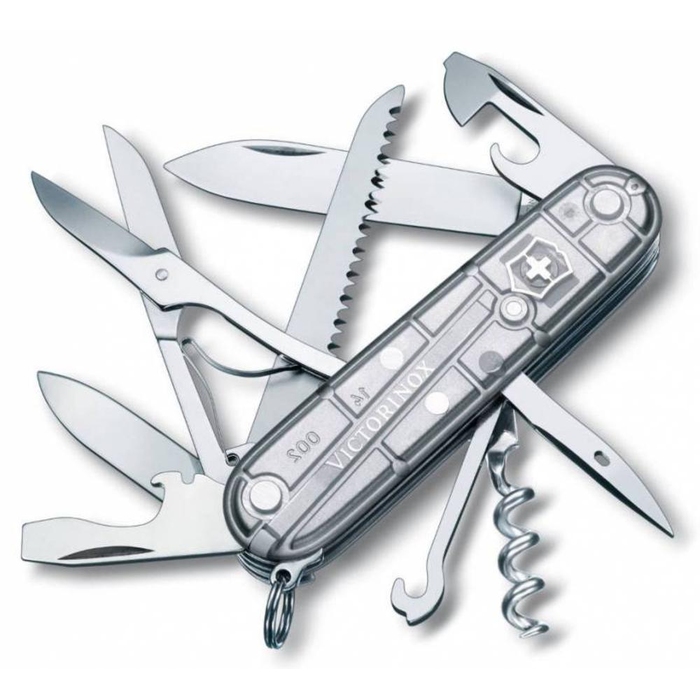 Офицерский нож Huntsman 91, прозрачный серебристый для нанесения логотипа