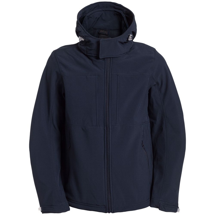 Куртка мужская Hooded Softshell темно-синяя, размер M для нанесения логотипа