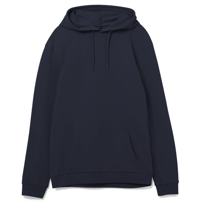 Толстовка с капюшоном унисекс Hoodie, темно-синяя, размер S для нанесения логотипа