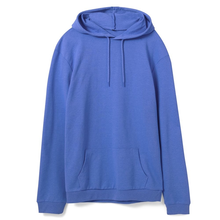 Толстовка с капюшоном унисекс Hoodie, ярко-синий меланж, размер 3XL для нанесения логотипа