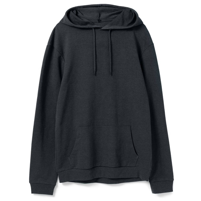 Толстовка с капюшоном унисекс Hoodie, темно-серая, размер S для нанесения логотипа