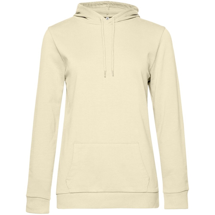 Толстовка с капюшоном женская Hoodie, светло-желтая, размер L для нанесения логотипа