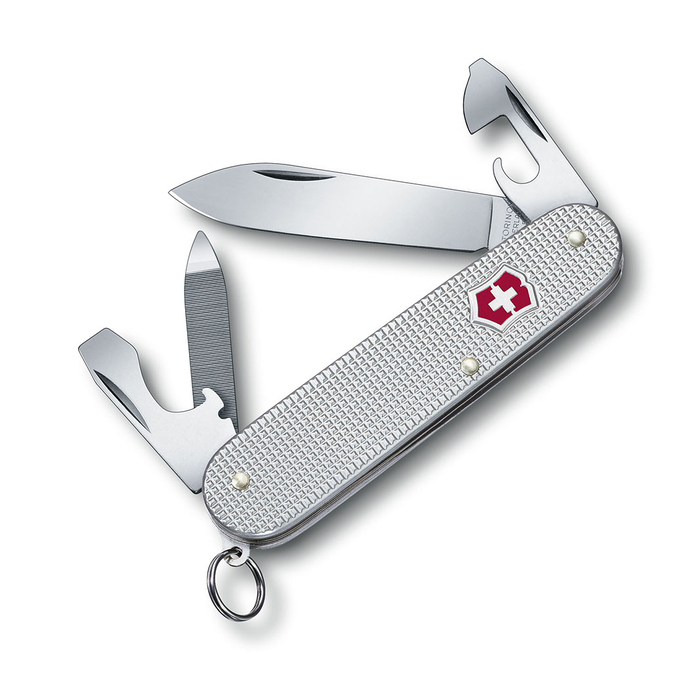 Нож перочинный VICTORINOX Cadet Alox, 84 мм, 9 функций, алюминиевая рукоять, серебристый для нанесения логотипа