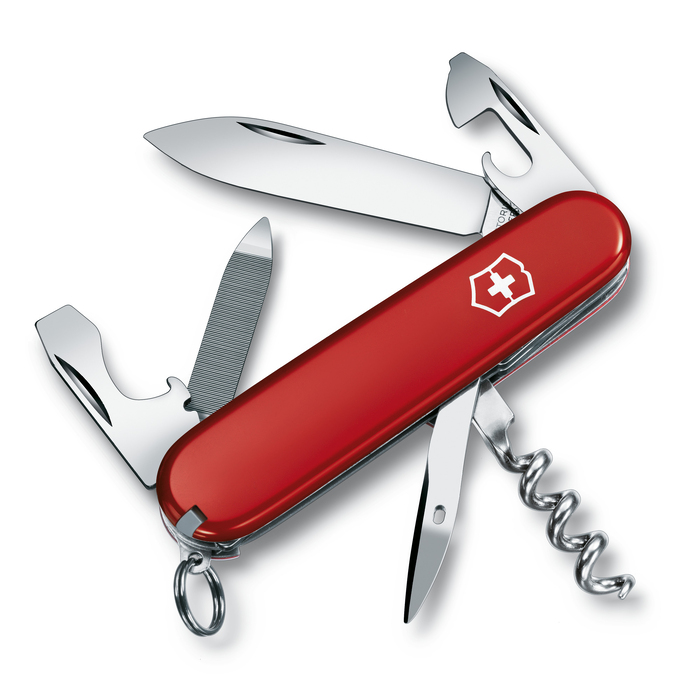 Нож перочинный VICTORINOX Sportsman, 84 мм, 13 функций, красный для нанесения логотипа
