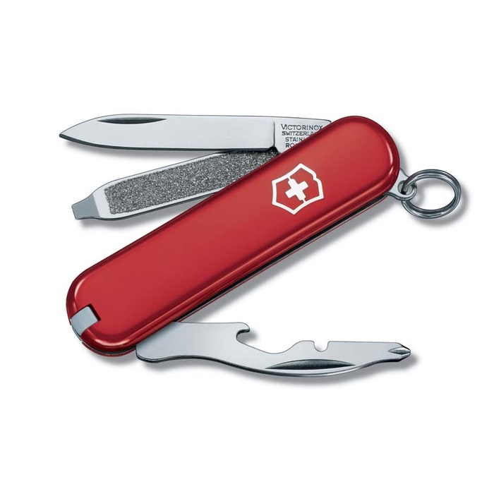 Нож-брелок VICTORINOX Rally, 58 мм, 9 функций, красный для нанесения логотипа