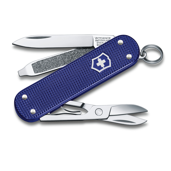 Нож-брелок VICTORINOX Classic SD Alox Colors "Night Dive", 58 мм, 5 функций, фиолетовый для нанесения логотипа