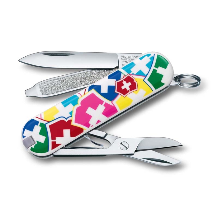 Нож-брелок VICTORINOX Classic "VX Colors", 58 мм, 7 функций для нанесения логотипа