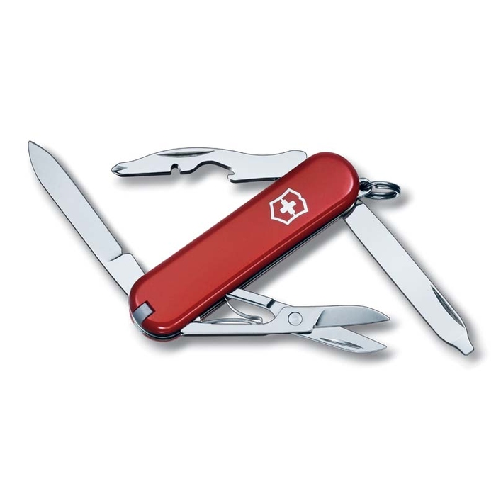 Нож-брелок VICTORINOX Rambler, 58 мм, 10 функций, красный для нанесения логотипа
