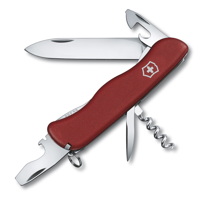 Нож перочинный VICTORINOX Picknicker, 111 мм, 11 функций, с фиксатором лезвия, красный для нанесения логотипа