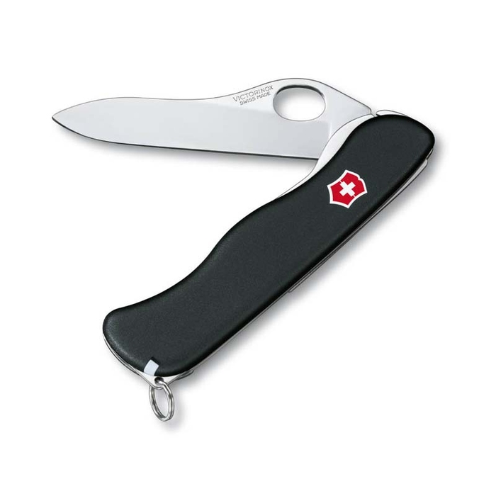 Нож перочинный VICTORINOX Sentinel Clip, 111 мм, 5 функций, с фиксатором лезвия, чёрный для нанесения логотипа