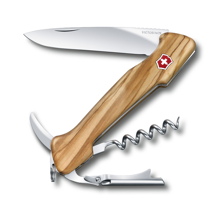 Нож перочинный VICTORINOX Wine Master, 130 мм, 6 функций, с фиксатором, рукоять из оливкового дерева для нанесения логотипа