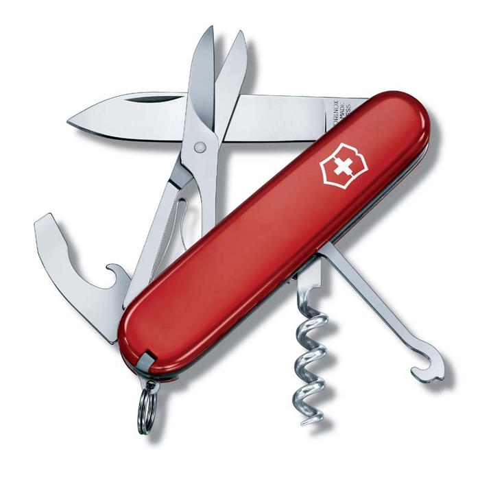 Нож перочинный VICTORINOX Compact, 91 мм, 15 функций, красный для нанесения логотипа