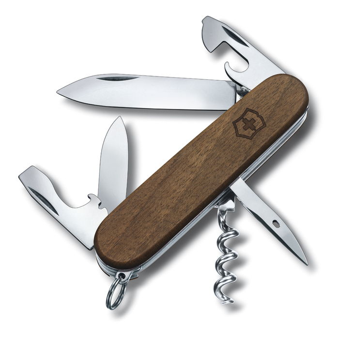 Нож перочинный VICTORINOX Spartan Wood, 91 мм, 10 функций, рукоять из орехового дерева для нанесения логотипа