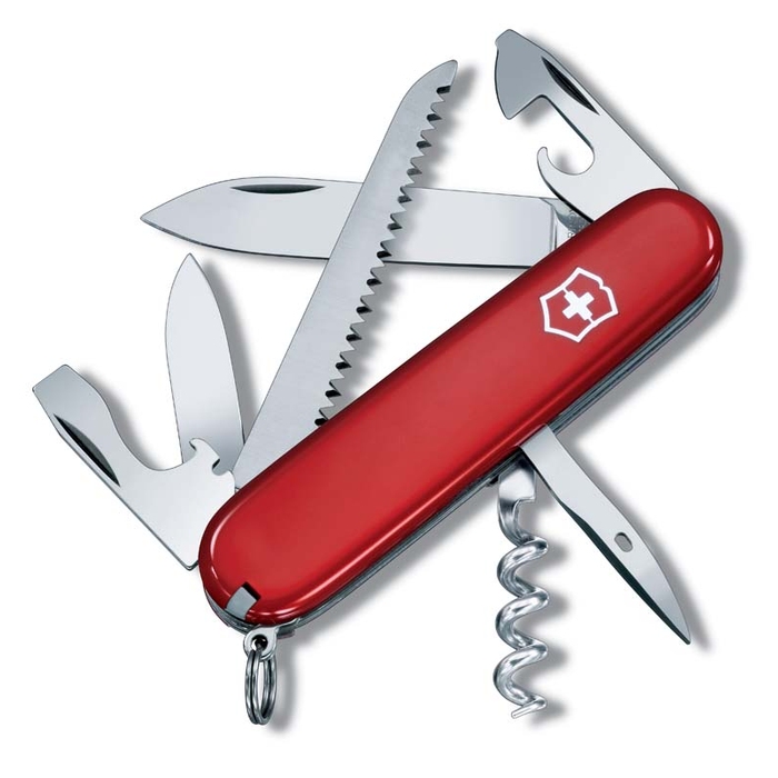 Нож перочинный VICTORINOX Camper, 91 мм, 13 функций, красный для нанесения логотипа