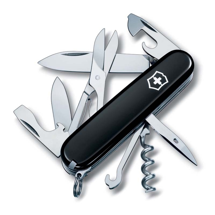 Нож перочинный VICTORINOX Climber, 91 мм, 14 функций, чёрный для нанесения логотипа