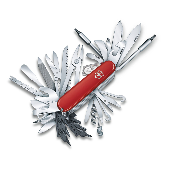 Нож перочинный VICTORINOX Swiss Champ XXL, 91 мм, 73 функции, красный для нанесения логотипа