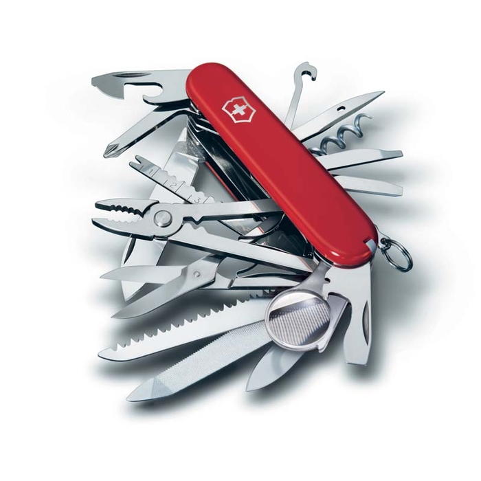 Нож перочинный VICTORINOX Swiss Champ, 91 мм, 33 функции, красный для нанесения логотипа