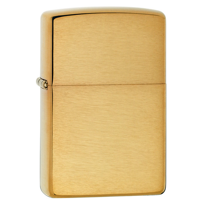Зажигалка ZIPPO Armor™ с покрытием матовая латунь | Brushed Brass, латунь/сталь, золотистая, матовая, 38x13x57 мм для нанесения логотипа