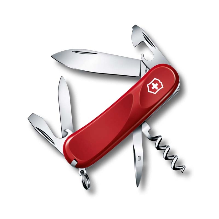 Нож перочинный VICTORINOX Evolution 10, 85 мм, 13 функций, красный для нанесения логотипа