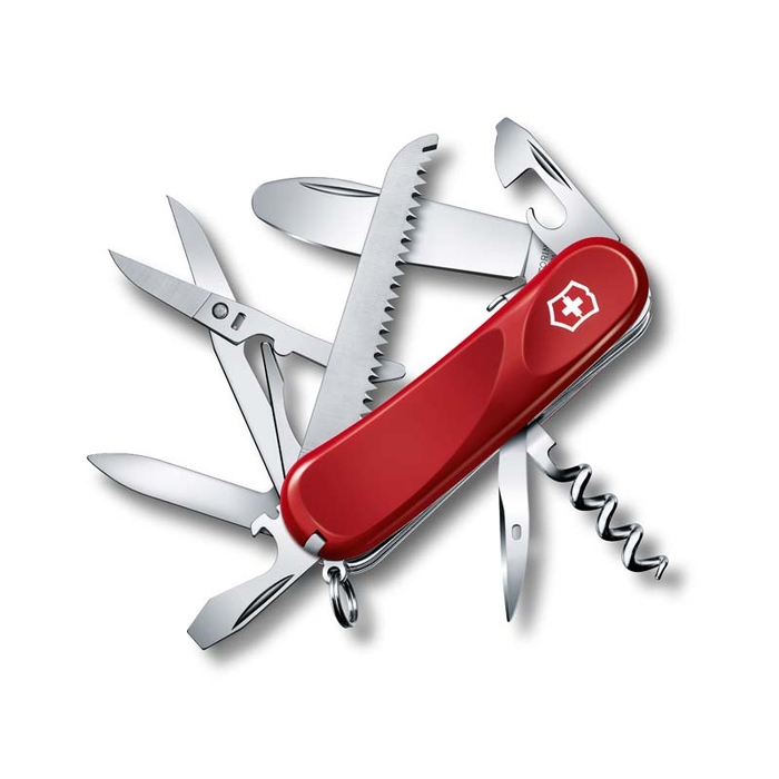 Нож перочинный VICTORINOX Junior 03, 85 мм, 15 функций, с фиксатором лезвия, красный для нанесения логотипа