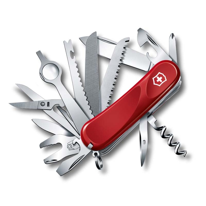 Нож перочинный VICTORINOX Evolution 28, 85 мм, 23 функции, красный для нанесения логотипа