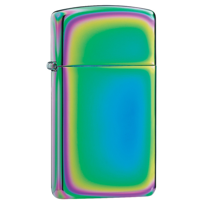 Зажигалка ZIPPO узкая с разноцветным покрытием | Slim® Multi Color, латунь/сталь, разноцветная, глянцевая, 29x10x60 мм для нанесения логотипа
