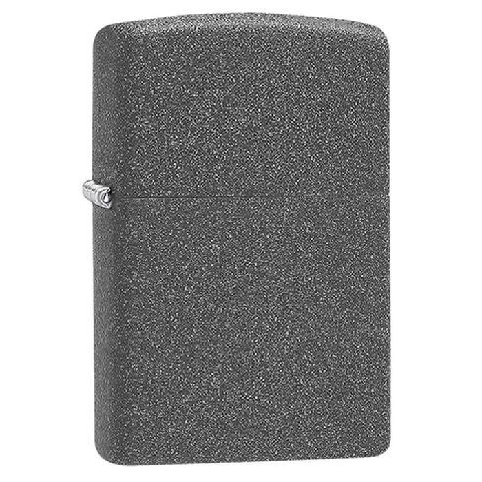 Зажигалка ZIPPO классическая с каменным покрытием | Classic Iron Stone, латунь/сталь, серая, матовая, 38x13x57 мм для нанесения логотипа