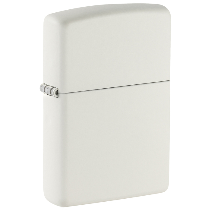 Зажигалка ZIPPO классическая с белым матовым покрытием | Classic White Matte, латунь/сталь, белая, матовая, 38x13x57 мм для нанесения логотипа