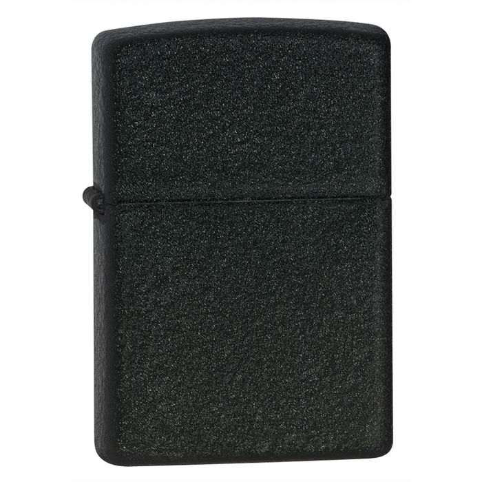 Зажигалка ZIPPO классическая с черным покрытием с кракелюром | Classic Black Crackle™, латунь/сталь, чёрная, матовая, 38x13x57 мм для нанесения логотипа