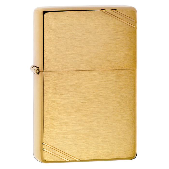 Зажигалка ZIPPO Винтажная 1937 года с покрытием матовая латунь | 1937 Vintage™ Brushed Brass, латунь/сталь, золотистая, 38x13x57 мм для нанесения логотипа