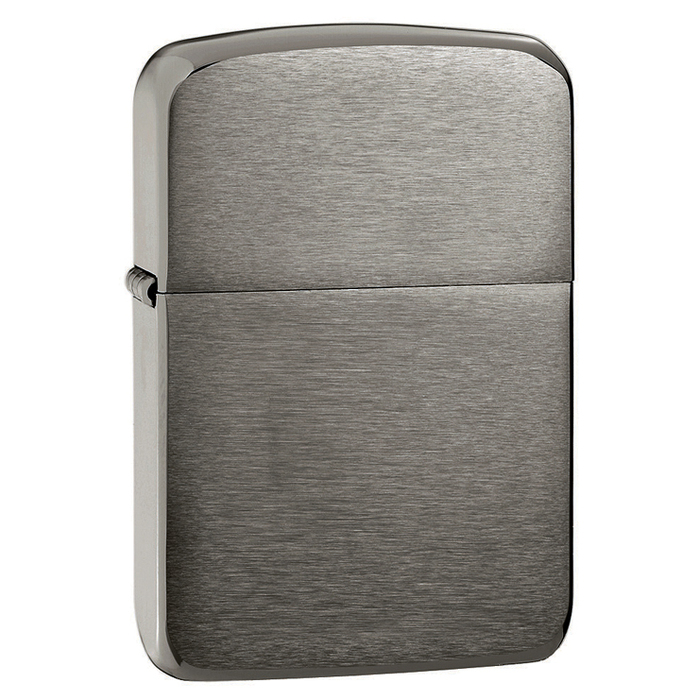 Зажигалка ZIPPO Реплика 1941 года с покрытием черный лед | 1941 Replica™ Black Ice ®, латунь/сталь, чёрная, глянцевая, 38x13x57 мм для нанесения логотипа