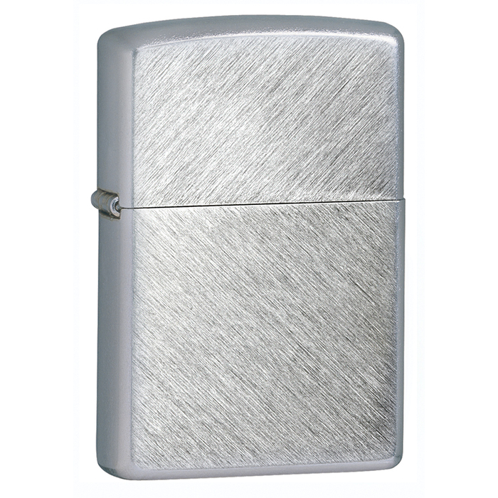 Зажигалка ZIPPO классическая с узором Елочка | Herringbone Sweep, латунь/сталь, серебристая, матовая, 38x13x57 мм для нанесения логотипа
