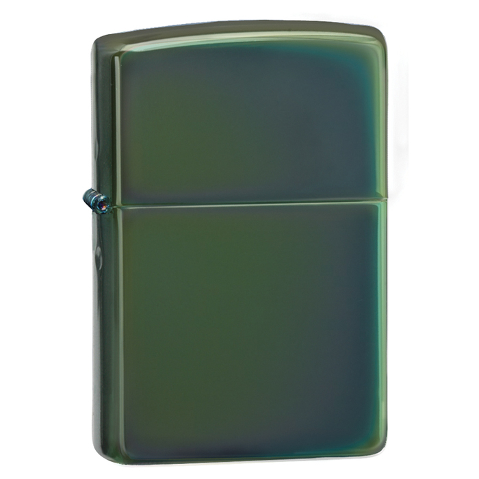 Зажигалка ZIPPO классическая с глянцевым зеленым покрытием | Classic High Polish Green, латунь/сталь, зелёная, глянцевая, 38x13x57 мм для нанесения логотипа