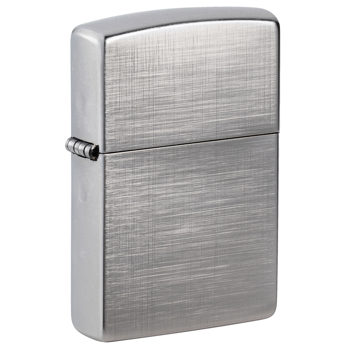 Зажигалка ZIPPO классическая с покрытием матовый хром | Classic Brushed Chrome, латунь/сталь, серебристая, матовая, 38x13x57 мм для нанесения логотипа