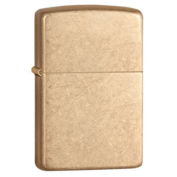 Зажигалка ZIPPO Armor™ с покрытием Искусственно состаренная латунь | Tumbled Brass, латунь/сталь, золотистая, матовая, 38x13x57 мм для нанесения логотипа