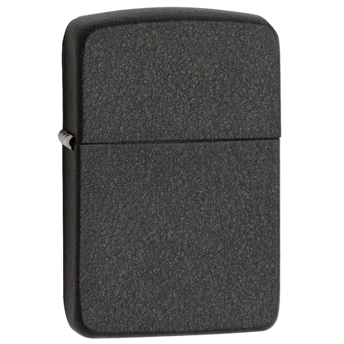 Зажигалка ZIPPO Реплика 1941 года с черным покрытием с кракелюром | 1941 Replica Black Crackle, латунь/сталь, черная, матовая, 38x13x57 мм для нанесения логотипа