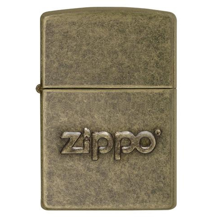 Зажигалка ZIPPO Античный штамп с покрытием античная латунь | Antique Stamp Antique Brass, латунь/сталь, золотистая, матовая, 38x13x57 мм для нанесения логотипа
