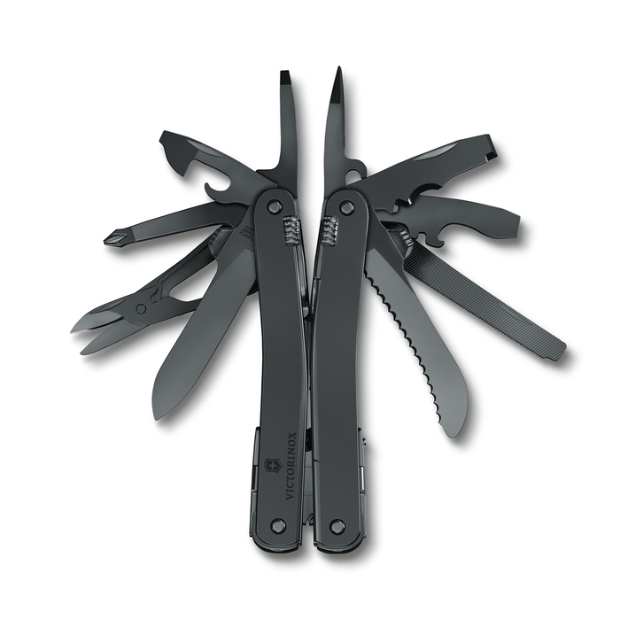 Мультитул VICTORINOX SwissTool Spirit MXBS, 105 мм, 24 функции, чёрный, в нейлоновом чехле для нанесения логотипа