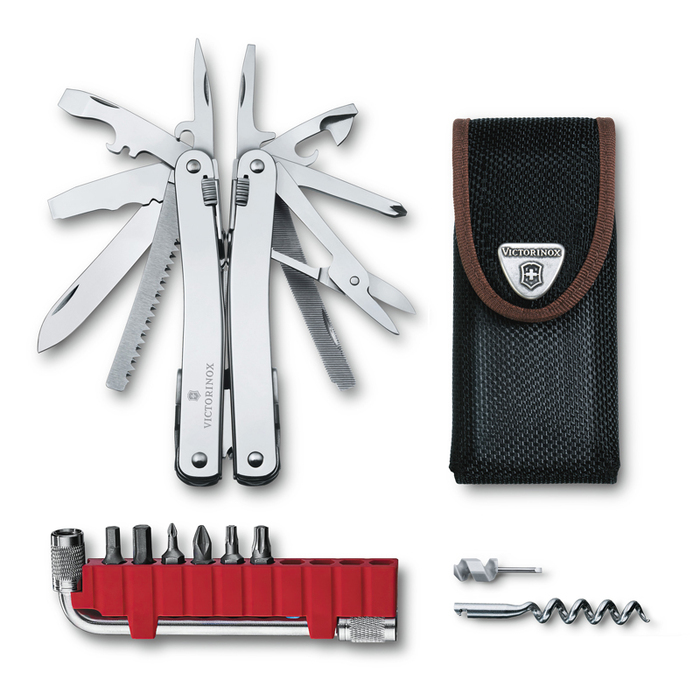 Мультитул VICTORINOX SwissTool Spirit X Plus, 105 мм, 35 функций, в нейлоновом чехле для нанесения логотипа